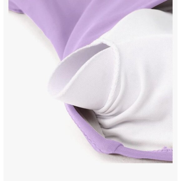 Suuksess Womens Lavender Size S Halter Neck One-Piece Swimsuit Tummy Control - Picture 11 of 12